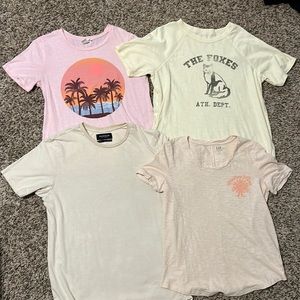 H&M pink sunset shirt size medium, Aries yellow fox shirt size medium